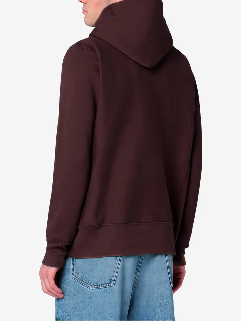 Hoodie marrone Reverse Weave Made in USA