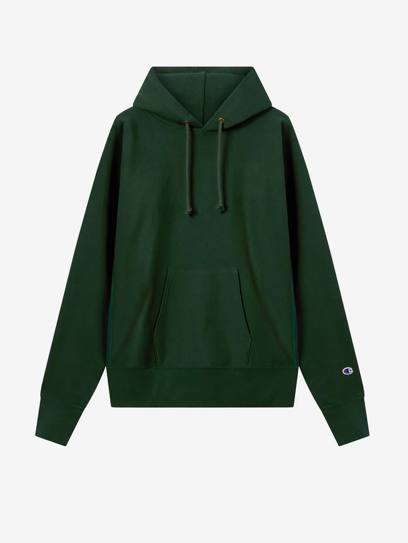 Hoodie verde Reverse Weave Made in USA