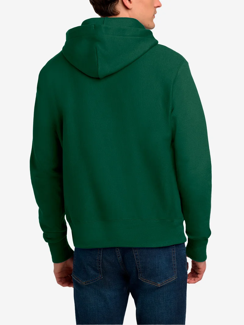 Hoodie verde Reverse Weave Made in USA