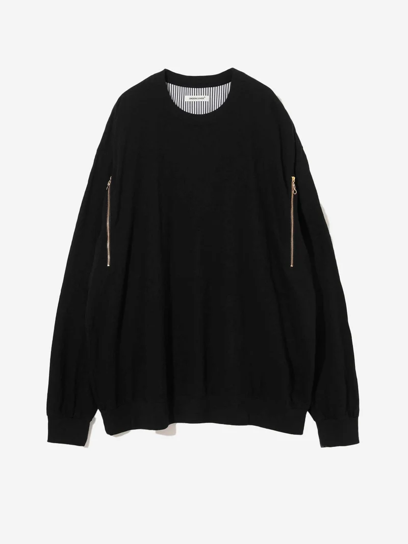Felpa girocollo con dettaglio zip