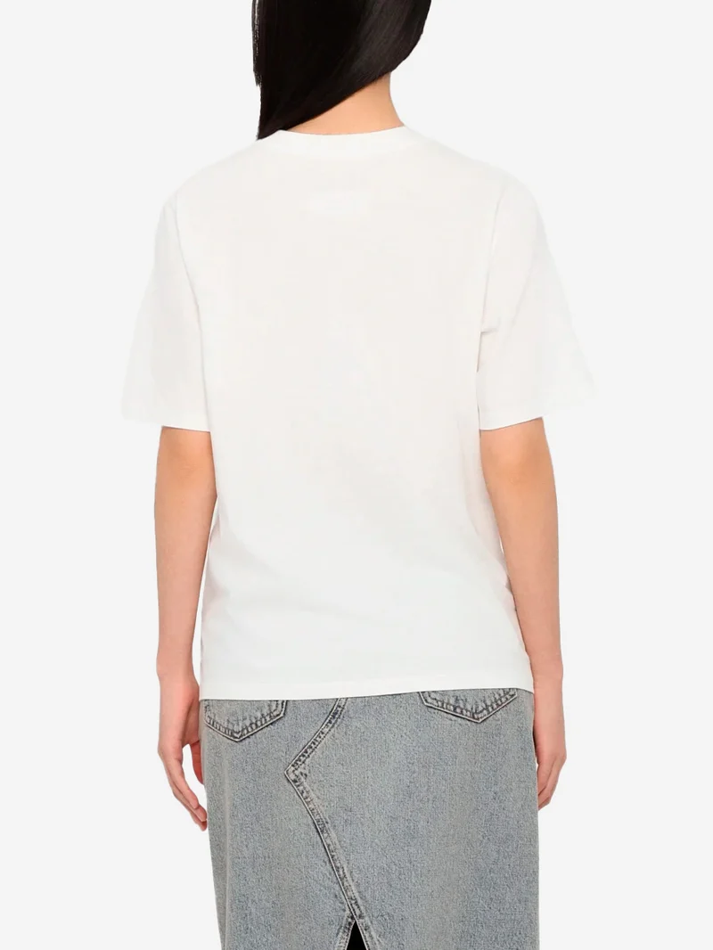 T-shirt bianca con toppa Numeric