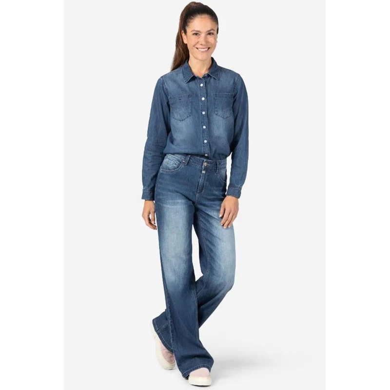 Timezone Comfort Cora Womenshape L30 blue rinse Damen Jeans