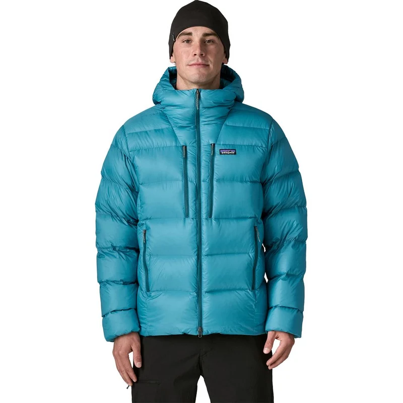 Patagonia Fitz Roy Down Hoody Daunenjacke Herren mako-blue