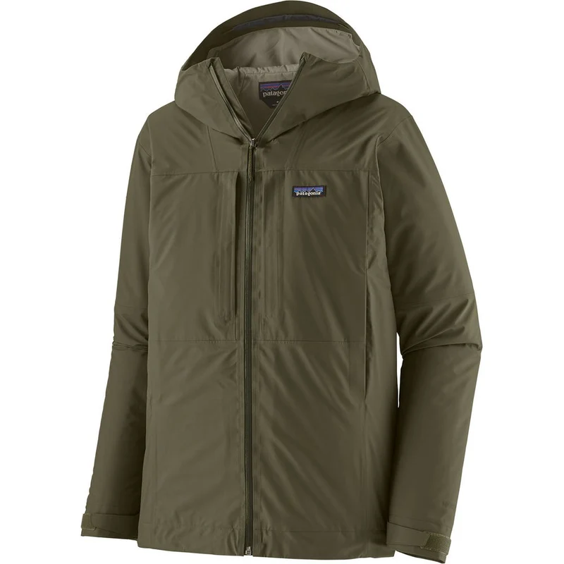 Patagonia Insulated Boulder Fork Regenjacke Herren basin-green
