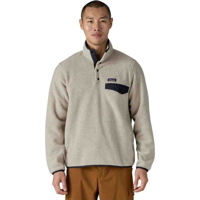 Patagonia Lightweight Synchilla® Snap-T® Fleecepullover Herren oatmeal-heather / smolder