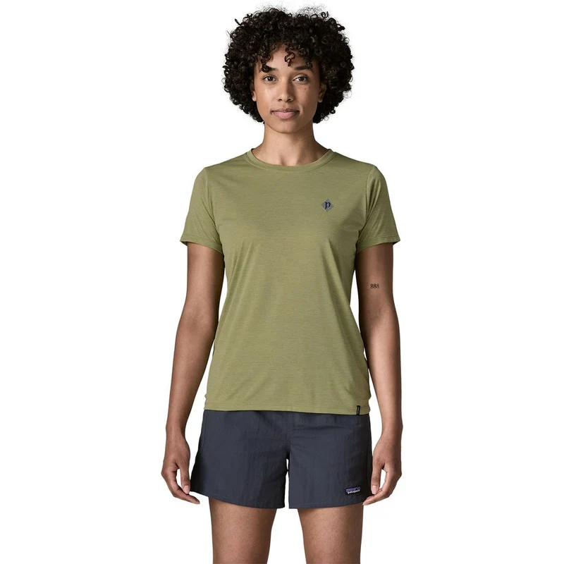 Patagonia Cap Cool Hut Tripper T-Shirt Damen gumtree-green / light-gumtree-green / dye