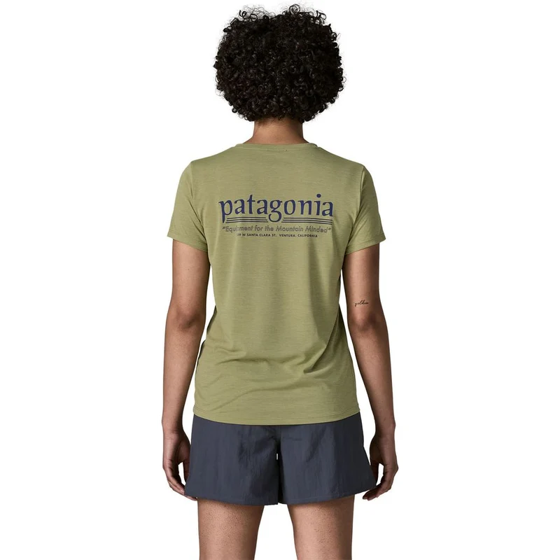 Patagonia Cap Cool Hut Tripper T-Shirt Damen gumtree-green / light-gumtree-green / dye