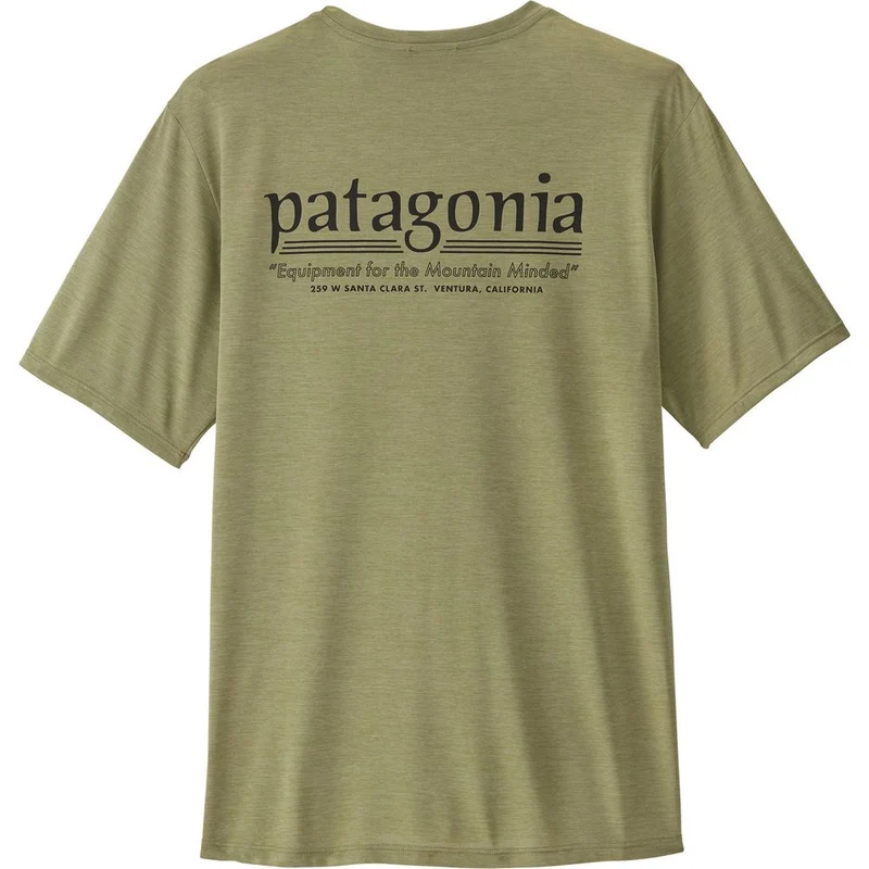 Patagonia Mens Cap Cool Hut Tripper T-Shirt Herren gumtree-green / light-gumtree-green / dye