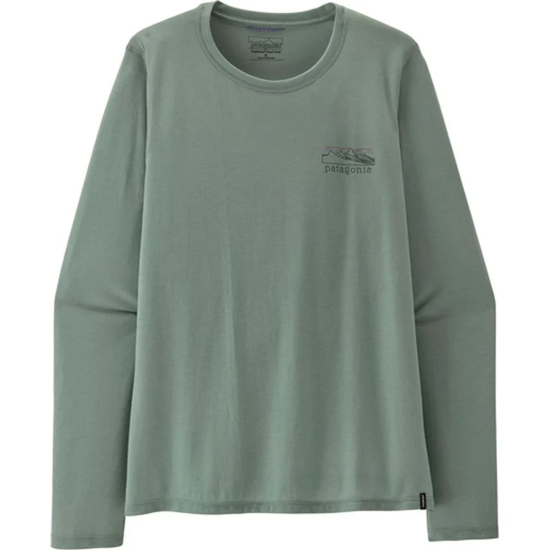 Patagonia Cap Cool Trail Langarmshirt Stratapeaks Damen cover-green