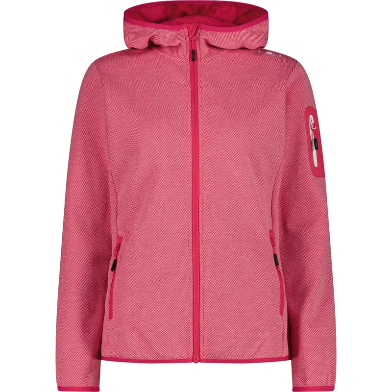 CMP Fix Hood Damen Fleecejacke magenta-bianco