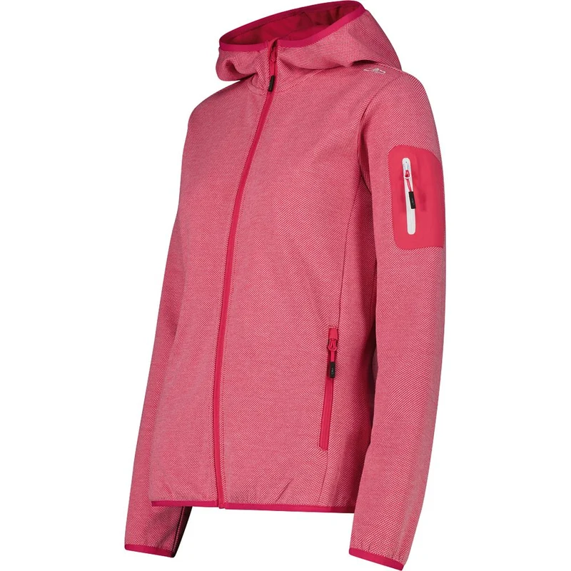 CMP Fix Hood Damen Fleecejacke magenta-bianco