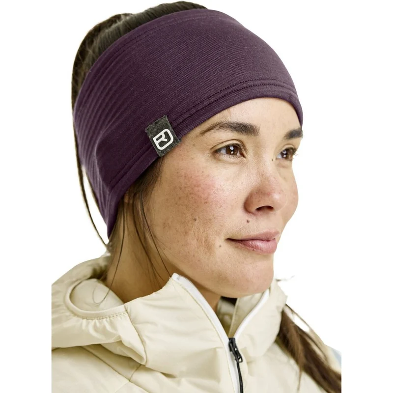 Ortovox Fleece Grid Stirnband blue-nunatak