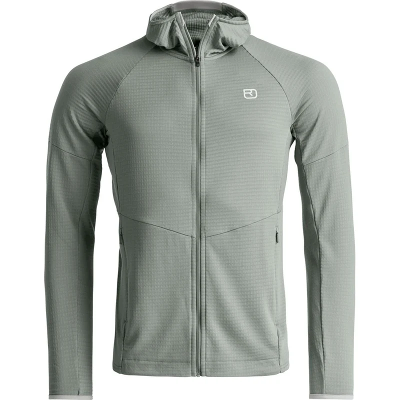 Ortovox Fleece Light Grid Hoody Herren Fleecejacke green-sage