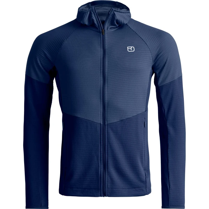 Ortovox Fleece Light Grid Hoody Herren Fleecejacke deep-ocean