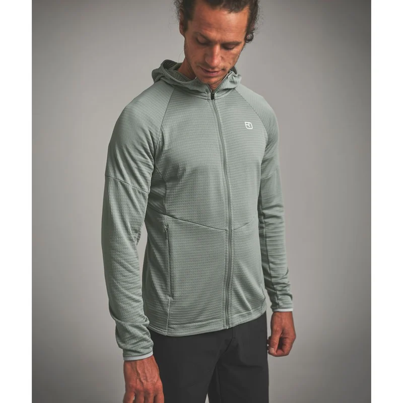 Ortovox Fleece Light Grid Hoody Herren Fleecejacke deep-ocean
