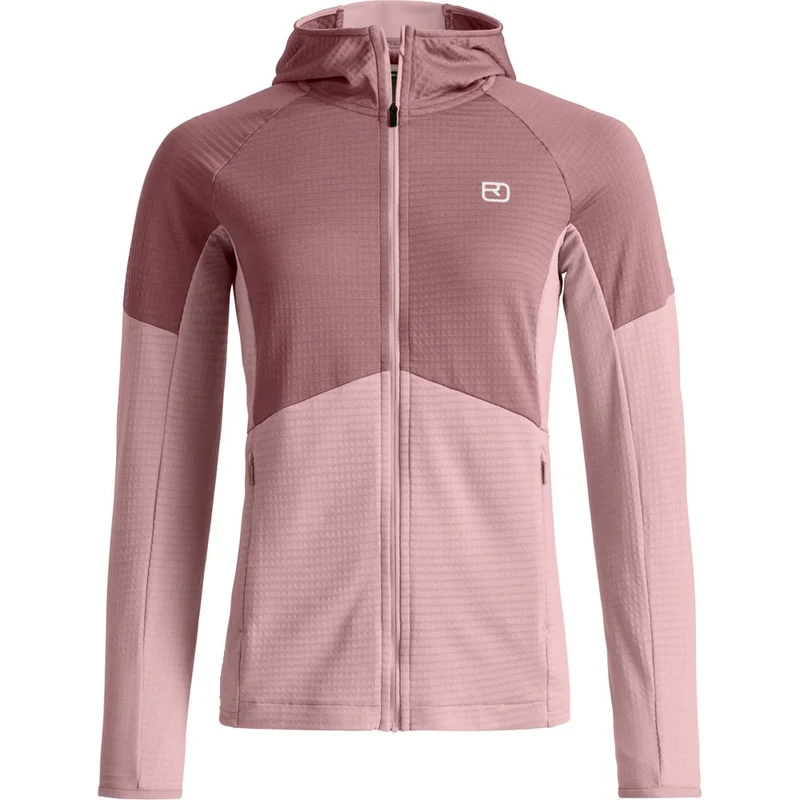 Ortovox Fleece Light Grid Hoody Damen Fleecejacke dawn-rose