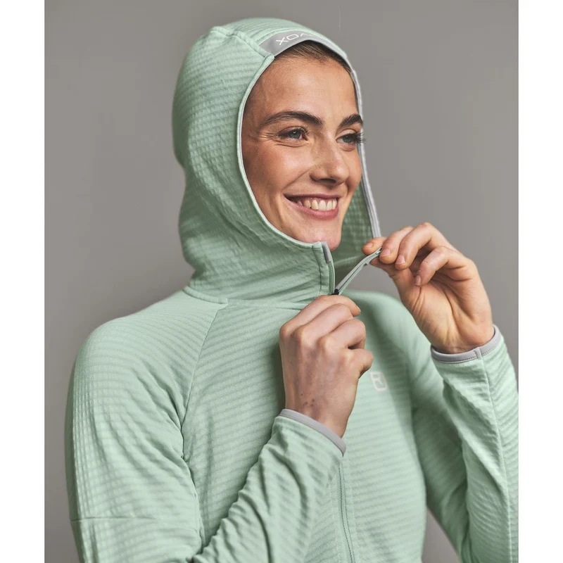 Ortovox Fleece Light Grid Hoody Damen Fleecejacke dawn-rose