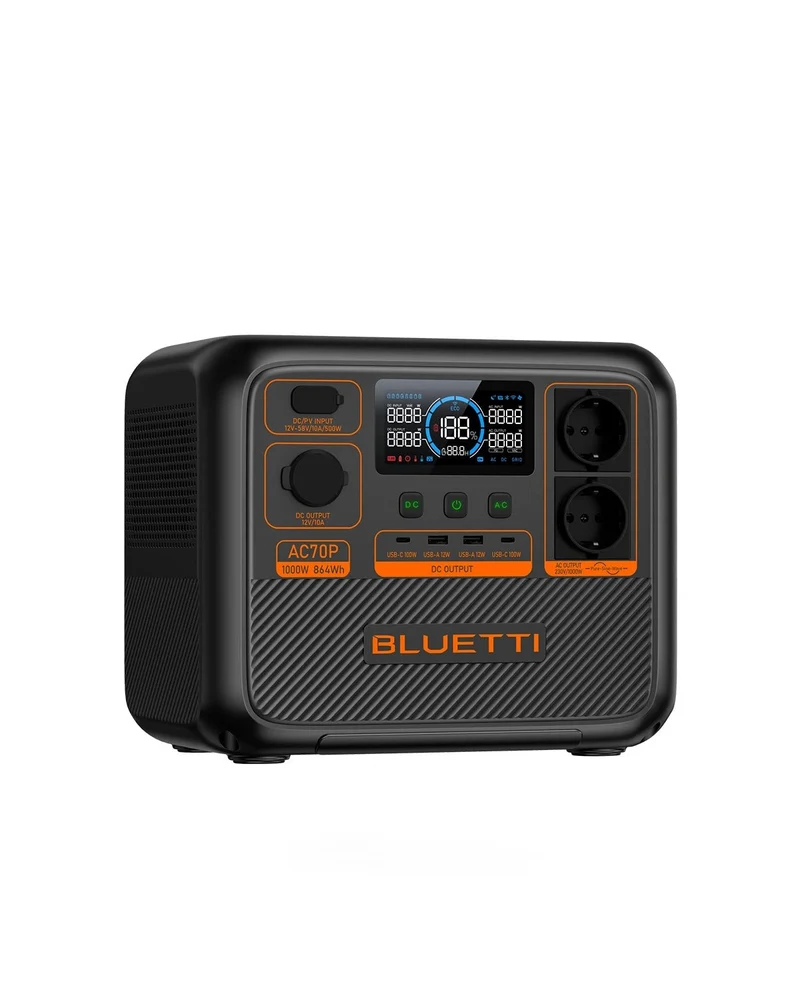 Bluetti AC70P Premium Portable Power Station 864Wh | Shipped in 1 - 2 work days