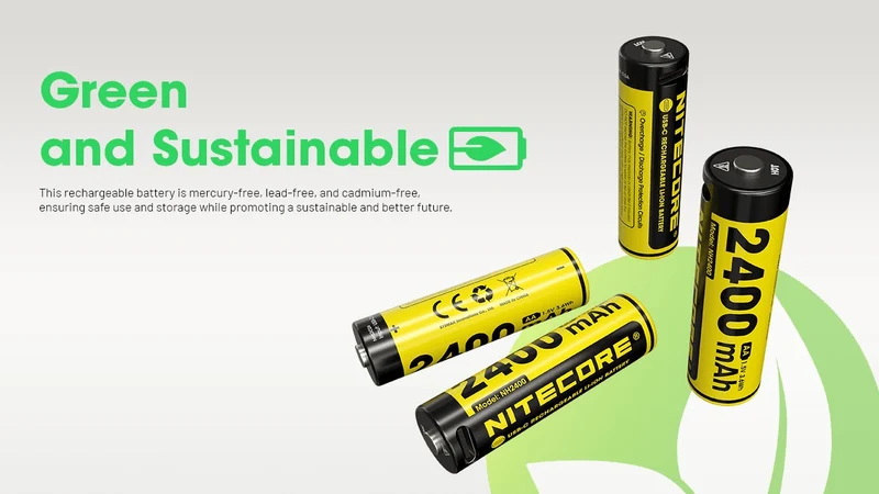 Nitecore | NH2400 Oplaadbare AA Batterijen | 4 Stuks USB-C