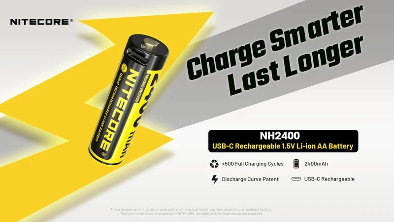 Nitecore | NH2400 Oplaadbare AA Batterijen | 4 Stuks USB-C