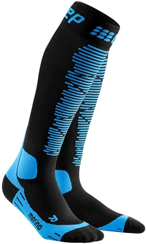 CEP Ski Merino Compression Socks Herren Skisocken black/blue