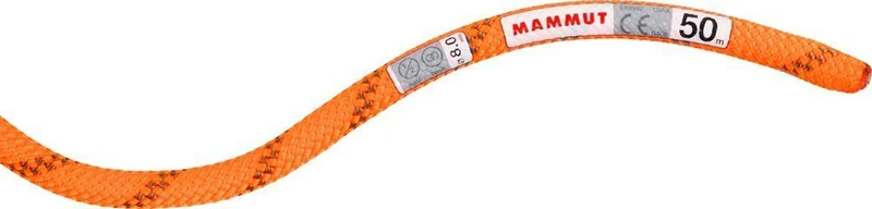 Mammut Alpine Dry 8,0 mm Rope 60 m Kletterseil safety orange-boa