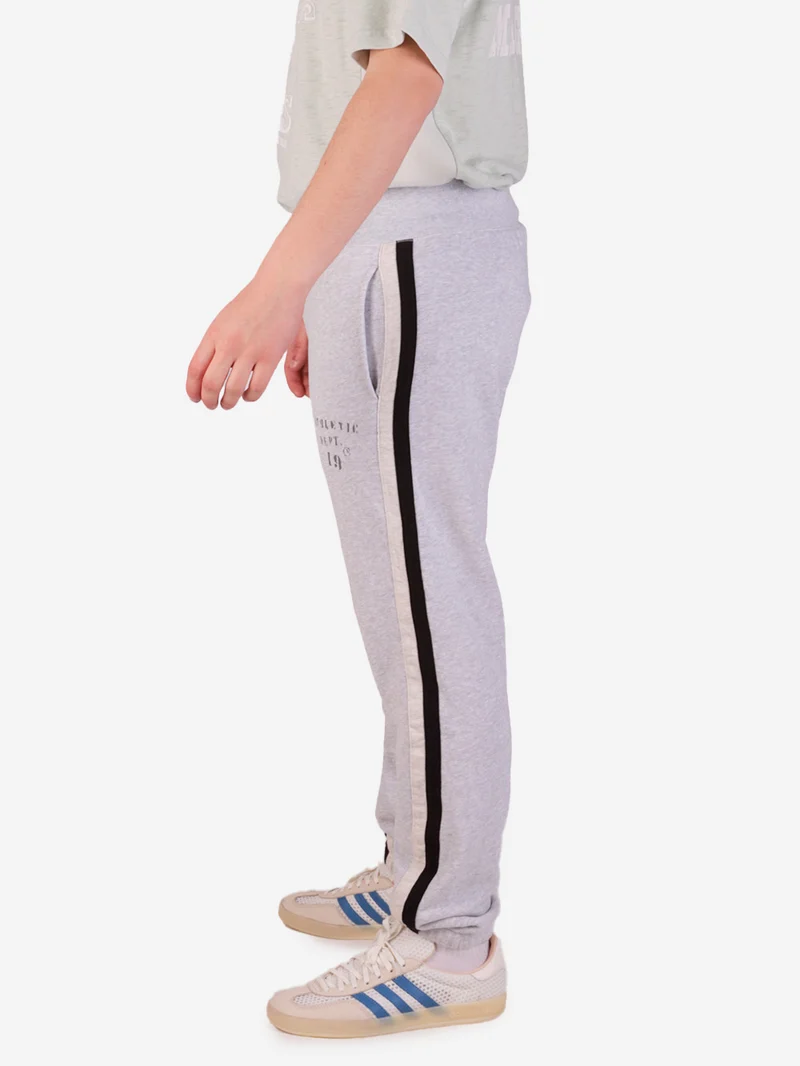 Joggers grigi 'Physical Education' con elastico alla caviglia