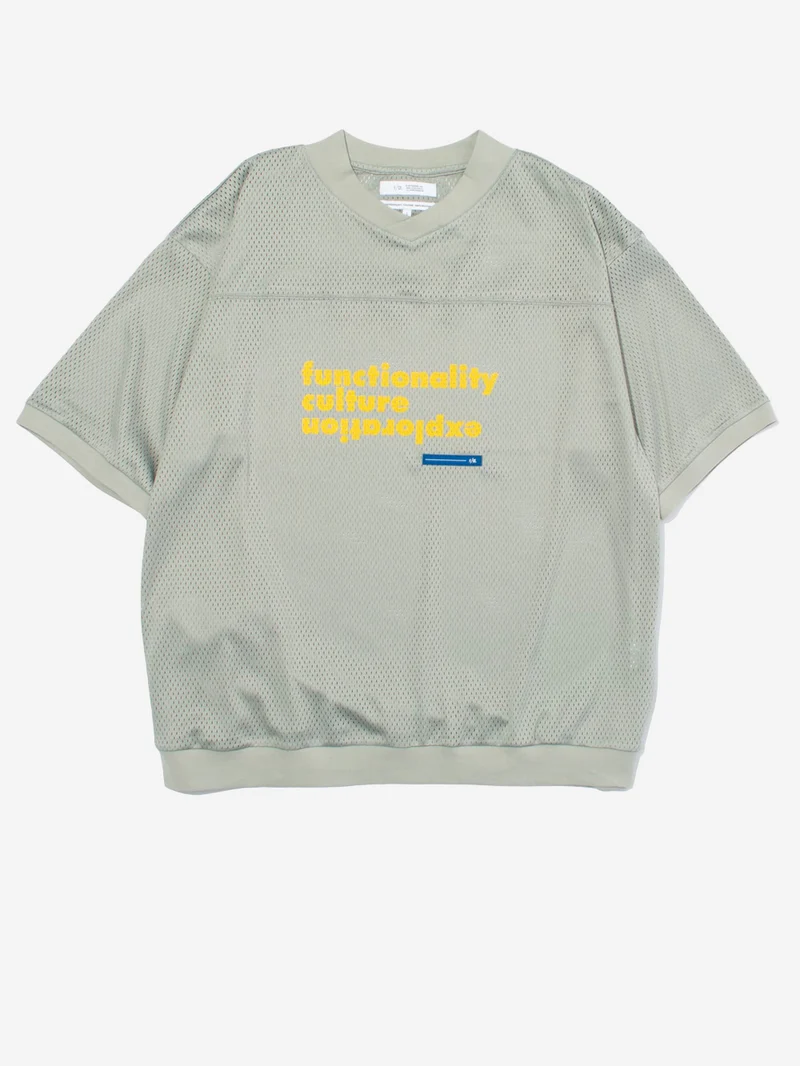T-shirt in mesh con stampa