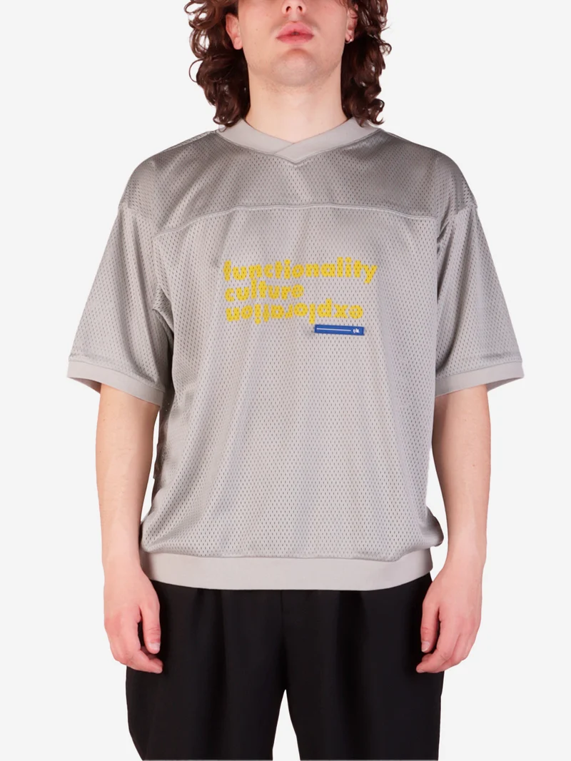 T-shirt in mesh con stampa