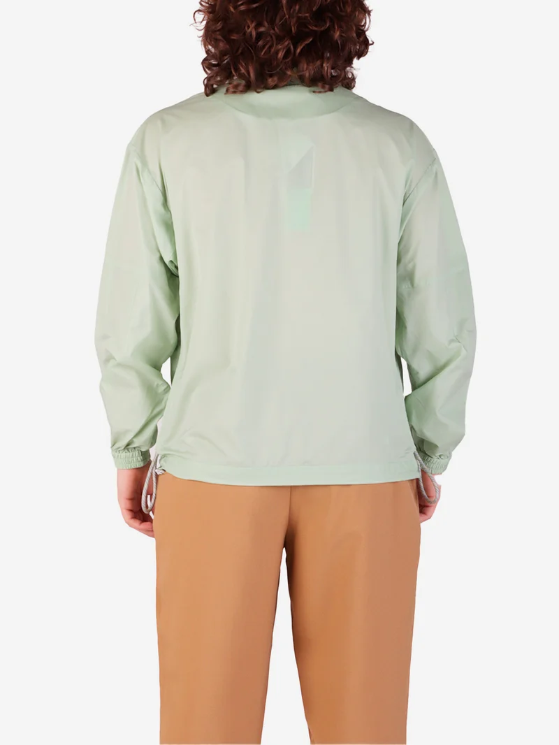 T-shirt maniche lunghe Pertex tech zip verde