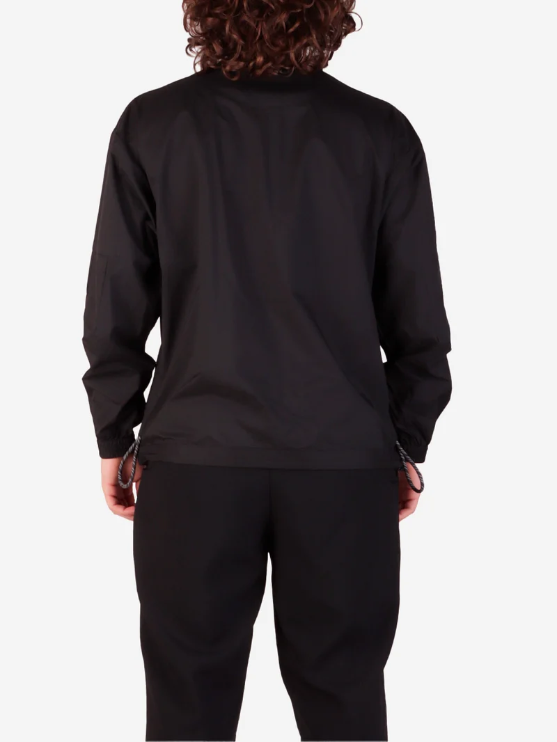T-shirt maniche lunghe Pertex tech zip nera