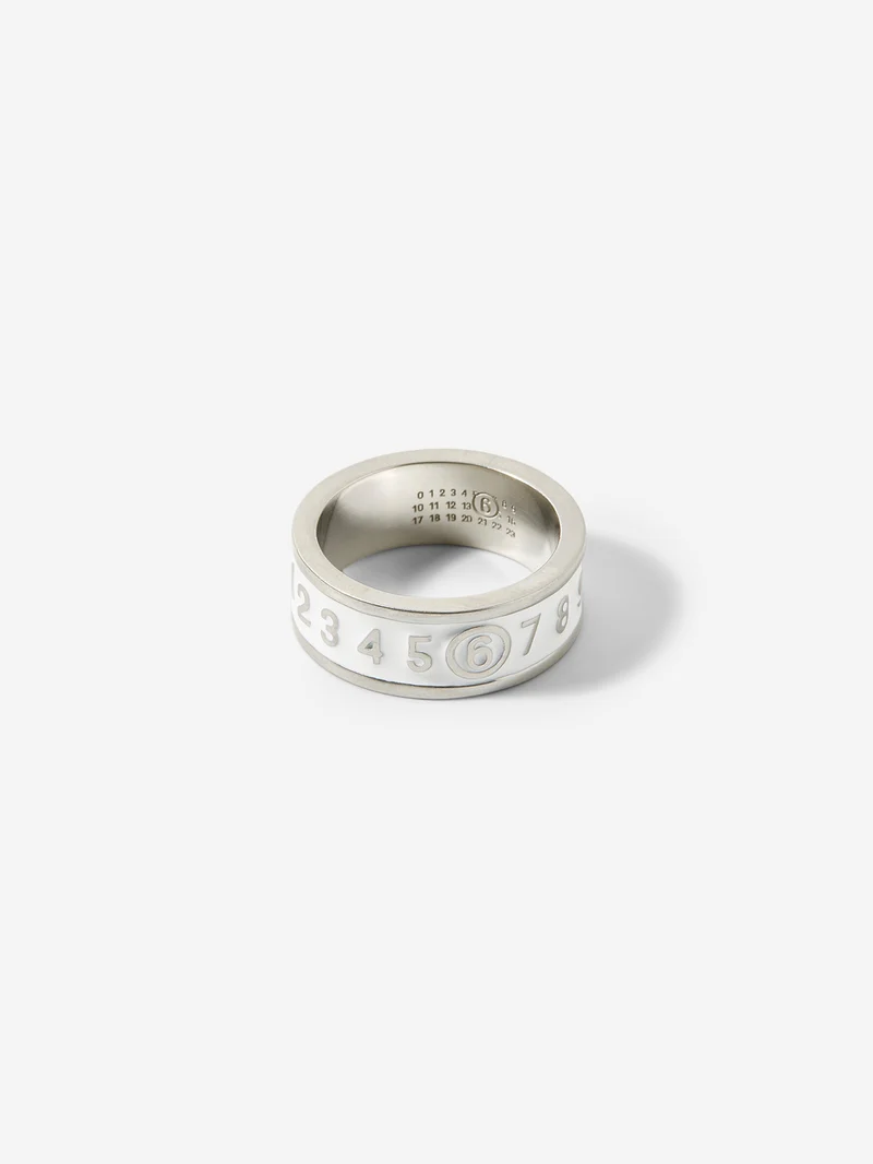 Anello Triple Logo Numeric argento
