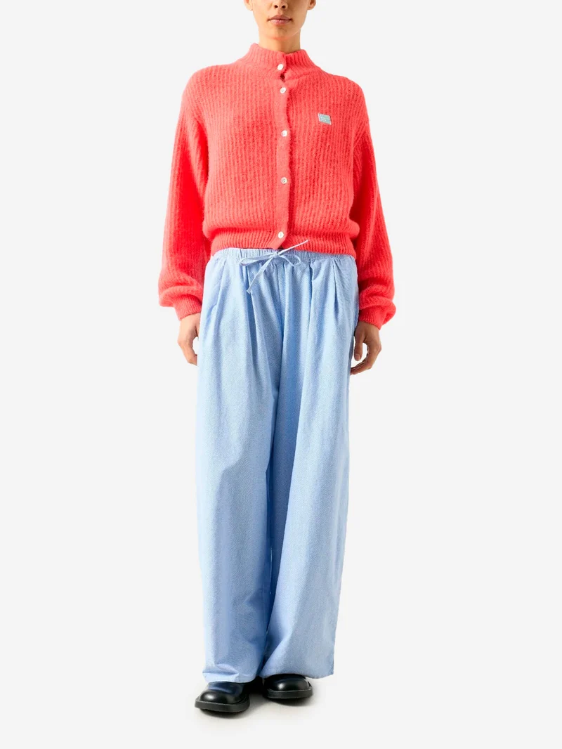 Pantaloni azzurri balloon in cotone