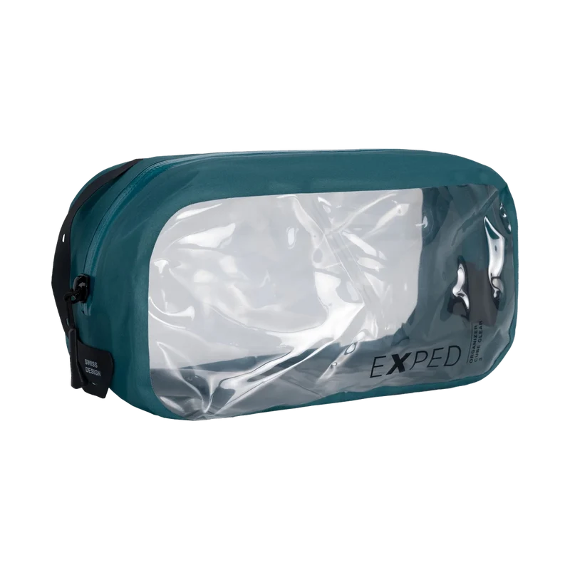 Exped Organizer Cube Clear 3 Green, leichter Pack-Organizer mit Sichtfenster für Reisen und Outdoor