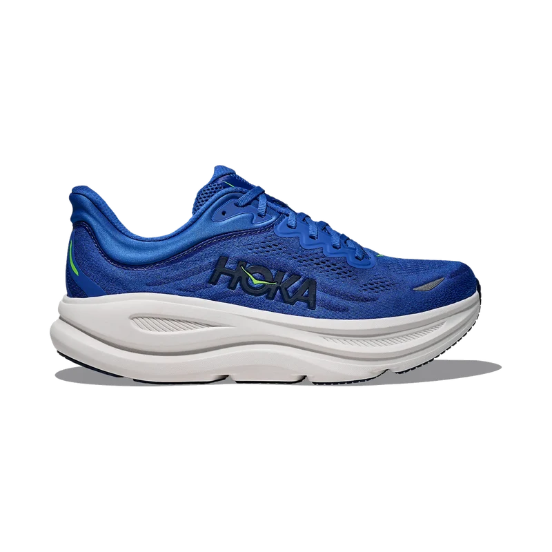 HOKA Bondi 9 Blue, maximal gedämpfter Laufschuh für Straße und lange Distanzen