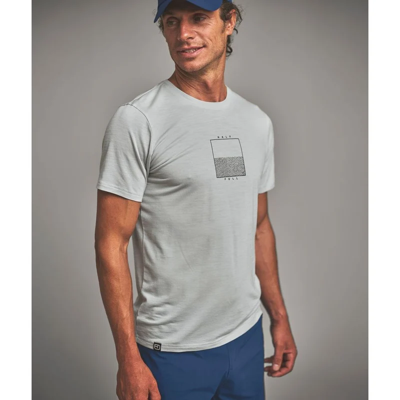 Ortovox 150 Cool Half Full Herren T-Shirt grey-ice