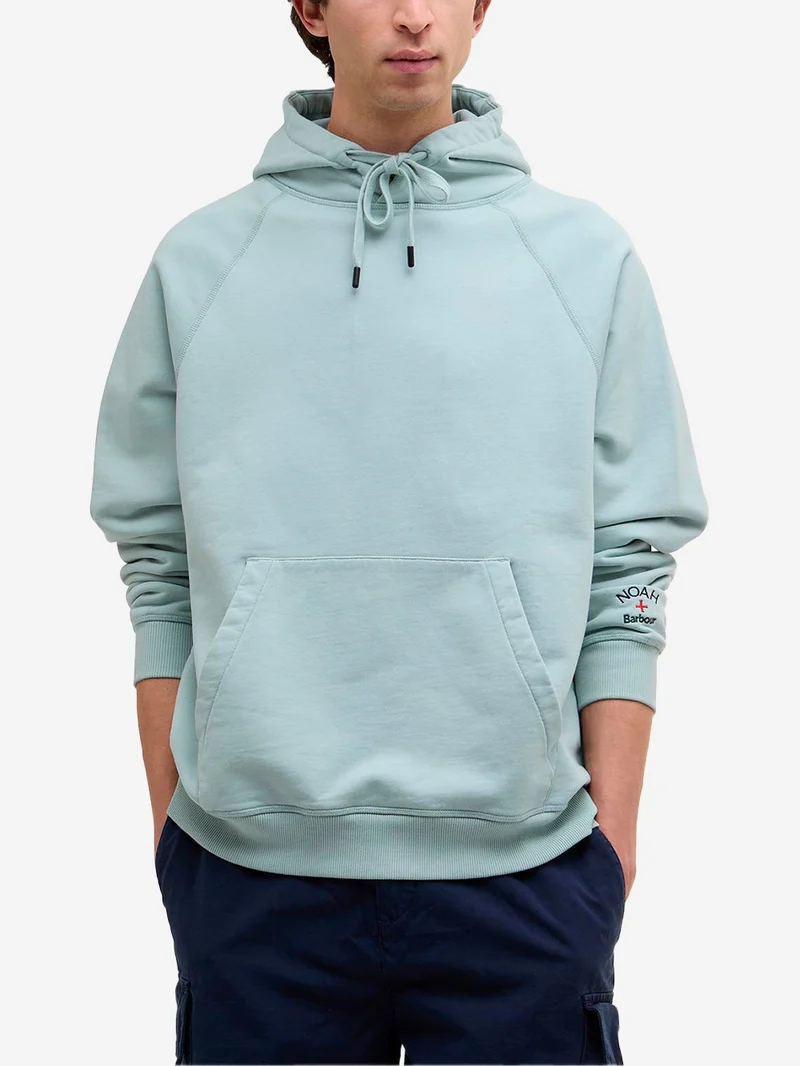 Felpa con cappuccio verde menta Barbour x Noah