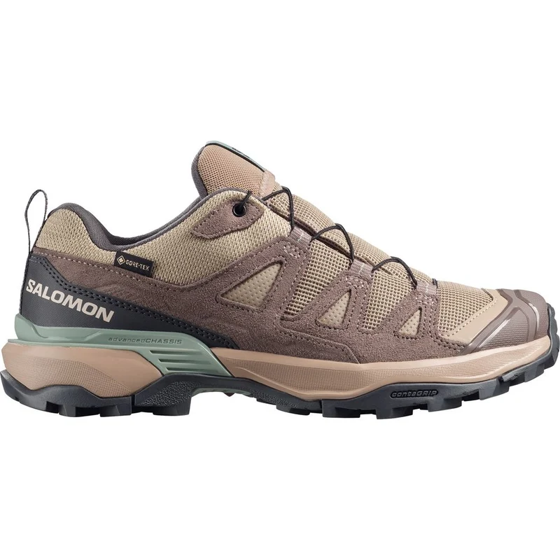 Salomon Shoes X Ultra 360 Ltr GTX Damen Wanderschuh desert-tan-iron-green-milieu