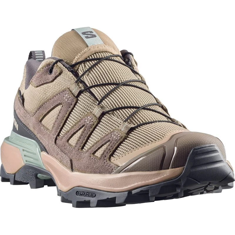 Salomon Shoes X Ultra 360 Ltr GTX Damen Wanderschuh desert-tan-iron-green-milieu
