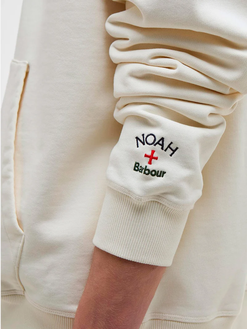 Felpa con cappuccio panna Barbour x Noah