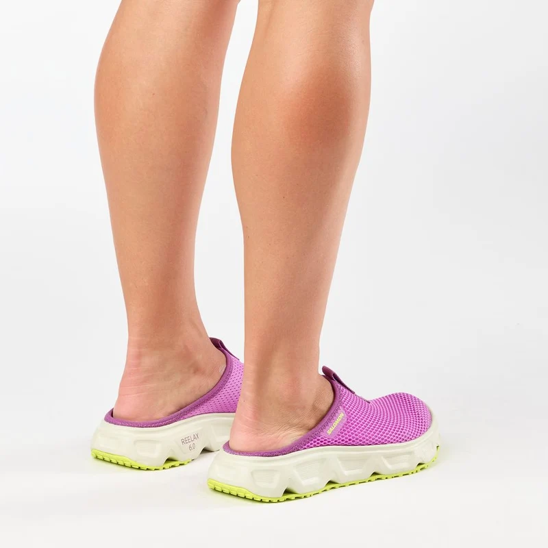 Salomon Shoes Reelax Slide 60 Damen Freizeitschuh iris-orchid-aspargus-green-acid-lim