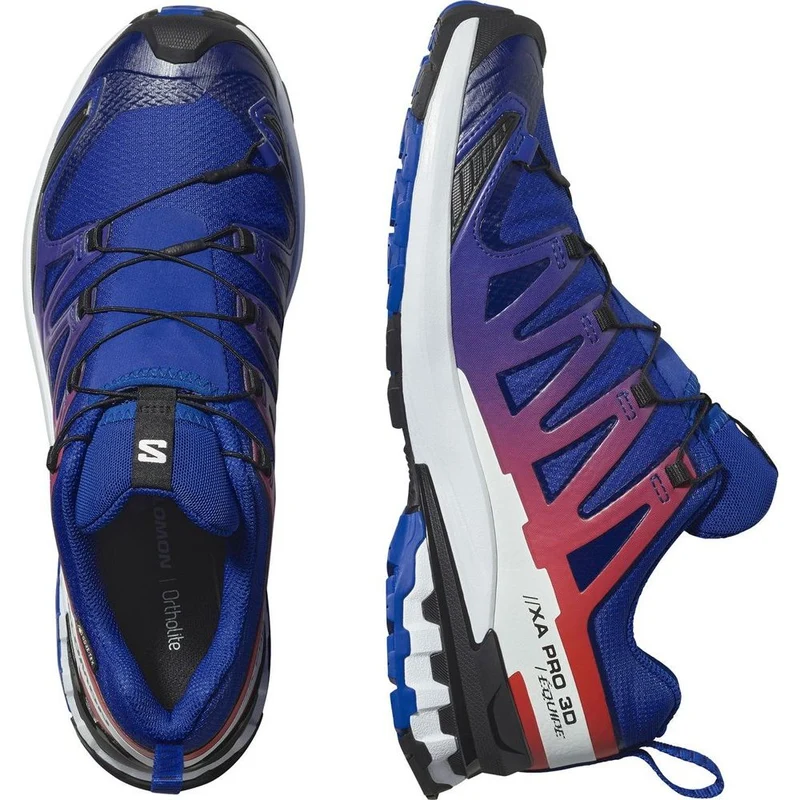 Salomon Shoes XA Pro 3D V9 GTX Equipe Herren Trailrunningschuh Surf W/fir surf-the-web-fiery-red-white