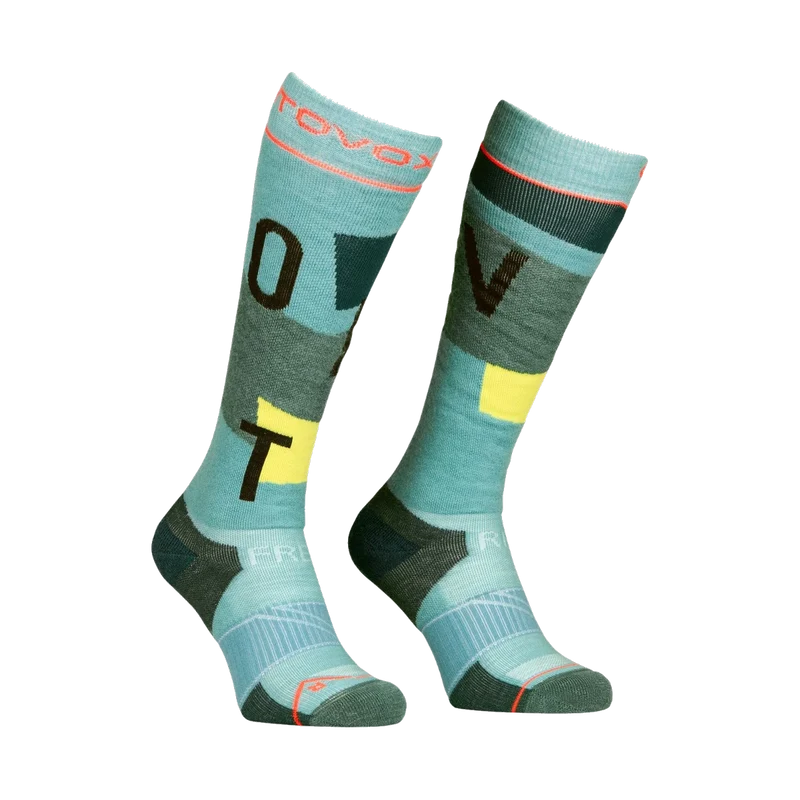 Ortovox Freeride Long Socks Cozy W Ice Waterfall