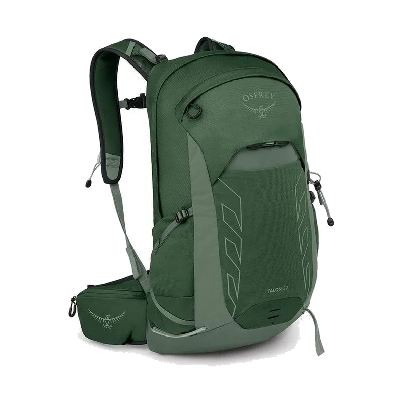 Osprey Talon 22 Green, leichter Wanderrucksack für Tages- und Bergtouren