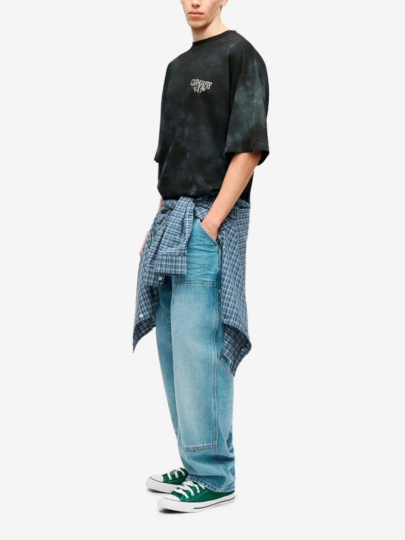 T-shirt S/S 'Radiate' nera e grigia