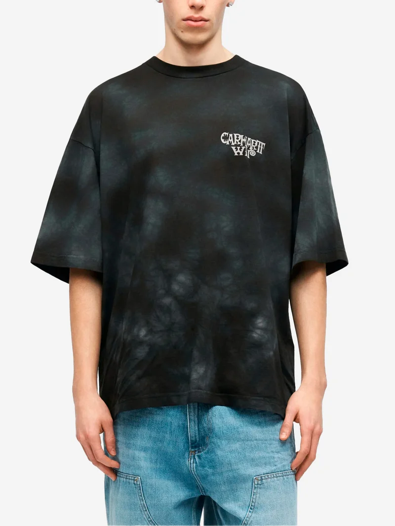 T-shirt S/S 'Radiate' nera e grigia