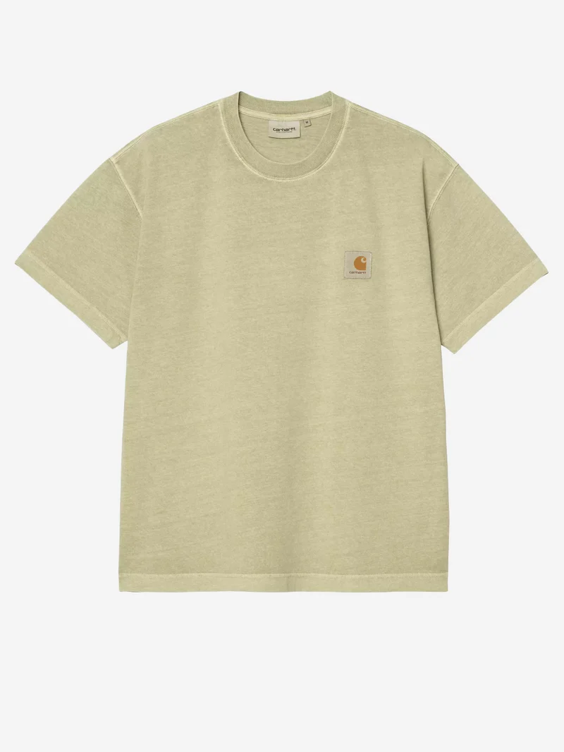 T-shirt S/S verde 'Nelson' con etichetta quadrata