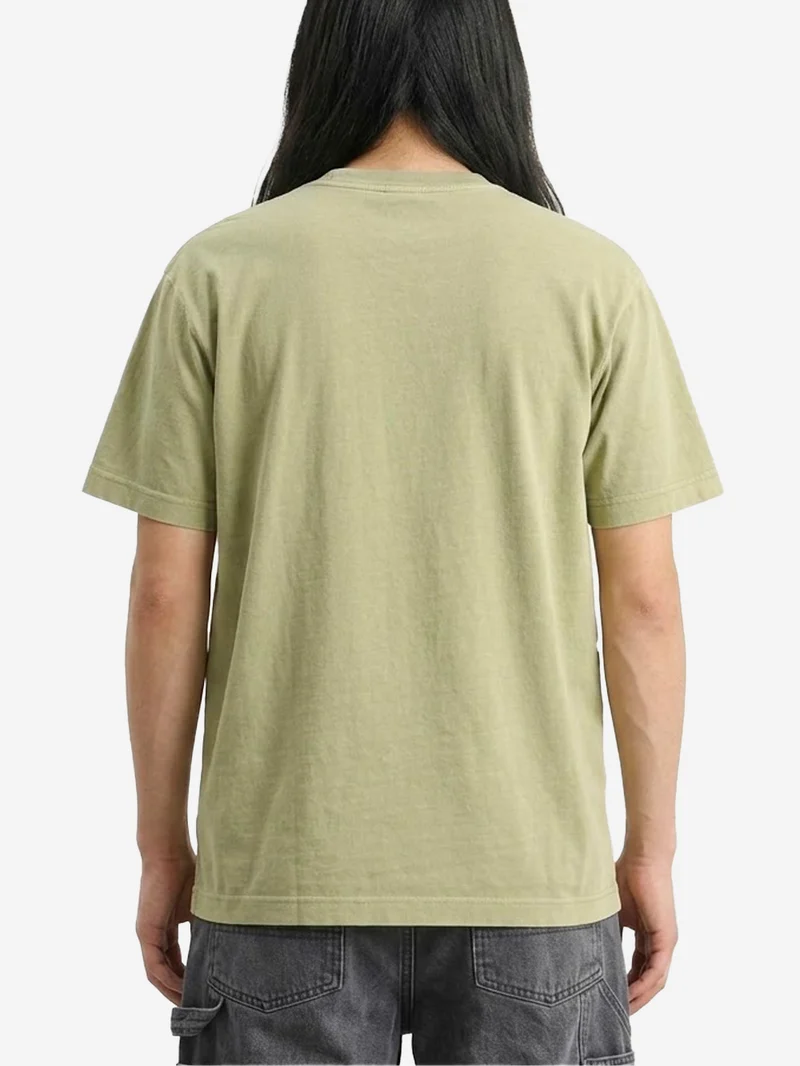T-shirt S/S verde 'Nelson' con etichetta quadrata