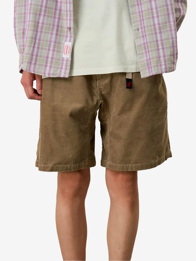 G-Short in velluto a coste beige