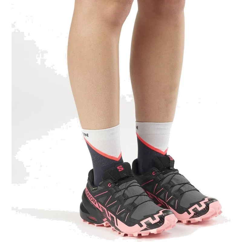 Salomon Shoes Speedcross 6 GTX Damen Trailrunningschuh Nine Iron/Black/Flamingo Pink